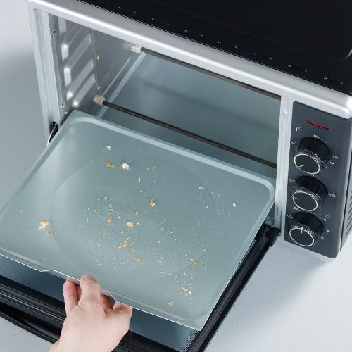 SEVERIN Bak- en Toastoven met heteluchtfunctie, Mini Oven met grillrooster, bakplaat, draaispies en pizzasteen, veelzijdige heteluchtoven met 42 L inhoud, 1.800 W, zwart, TO 2058