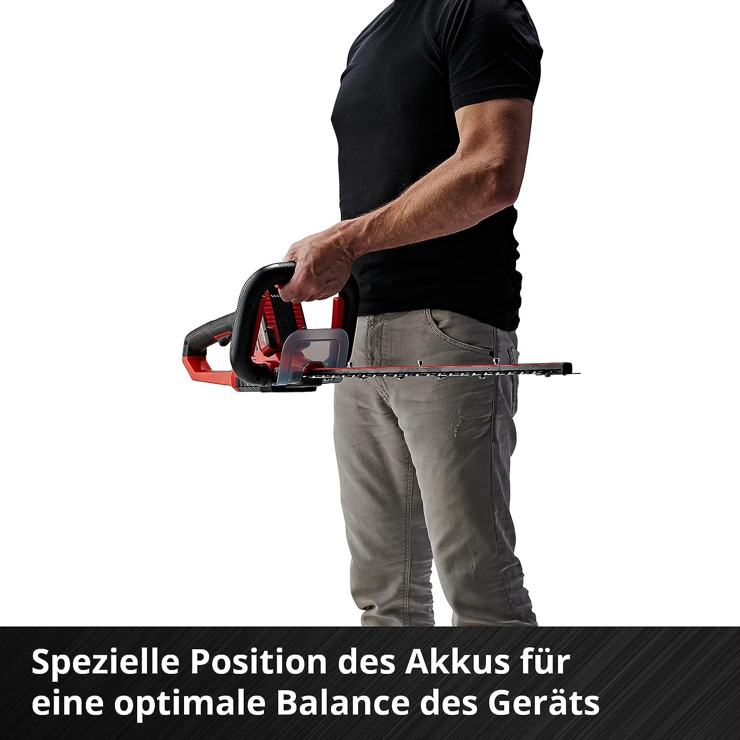 Einhell Accu-heggenschaar ARCURRA 18/55 Power X-Change (18 V, 55 cm snijlengte, 18 mm tandafstand, incl. snoeiafvalvanger, smalle frontgreep, zonder accu)