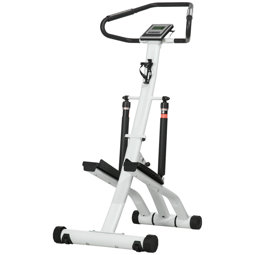 SPORTNOW Stepper met handgreep 12 weerstandsniveaus monitorweergave