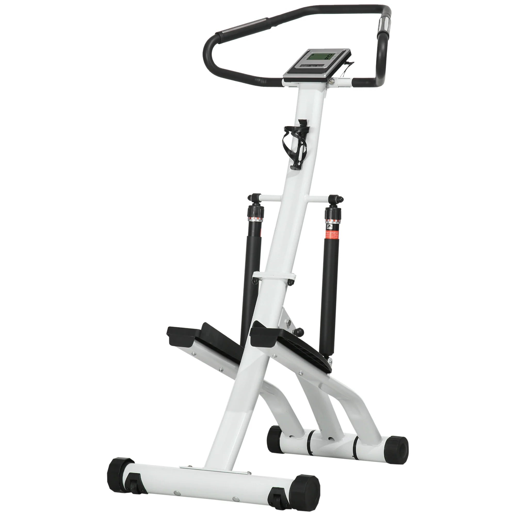 SPORTNOW Stepper met handgreep 12 weerstandsniveaus monitorweergave