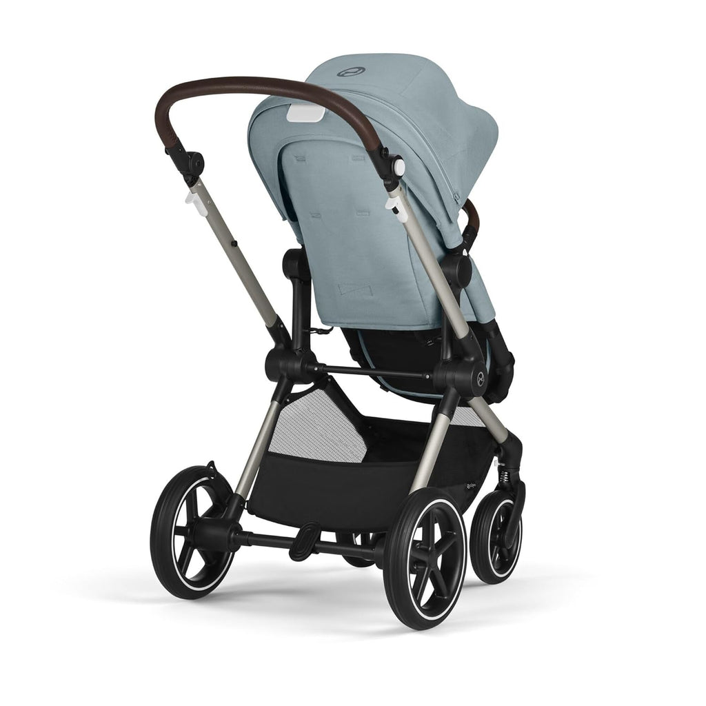 CYBEX Gold Kinderwagen EOS Lux 2-in-1 met Aton B2 i-Size autostoel en autostoeladapters, reissysteem, vanaf de geboorte tot 22 kg (ca. 4 jaar), Moon Black (Zwart)