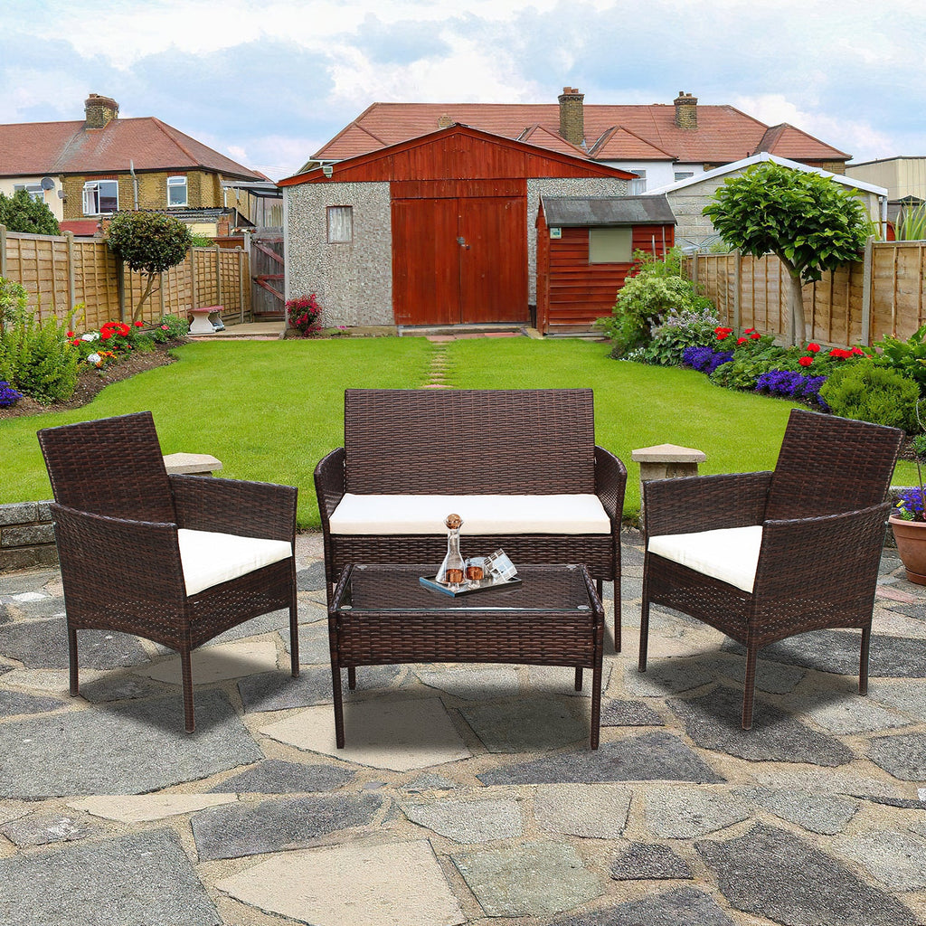 Sonnewelt Polyrattan Loungeset Tuinmeubelset