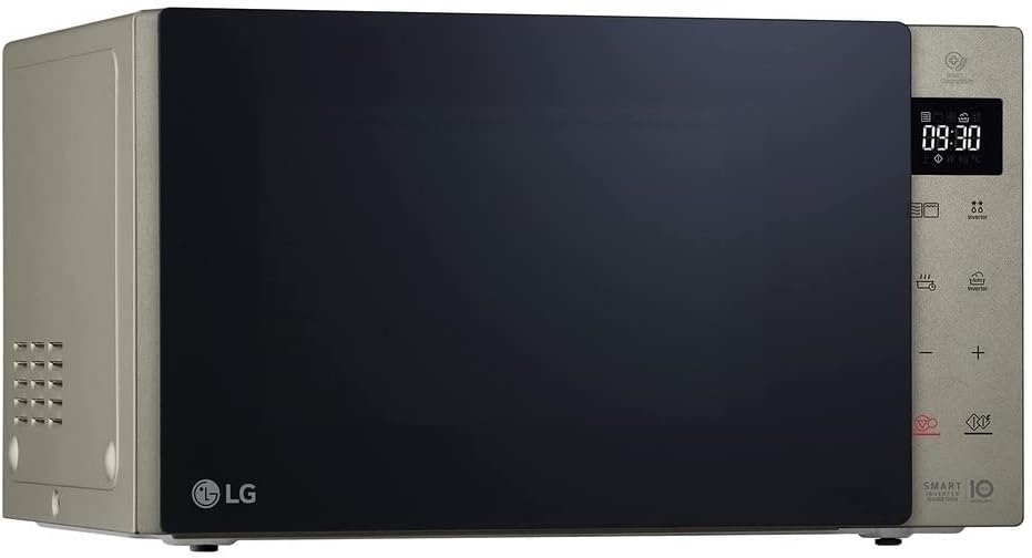 LG MH6535GIS Magnetron met invertertechnologie en kwartsgrill, 25 liter inhoud, 1000 W, automatische programma's, instelbare vermogensniveaus voor optimaal koken en EasyClean-functie, Zwart