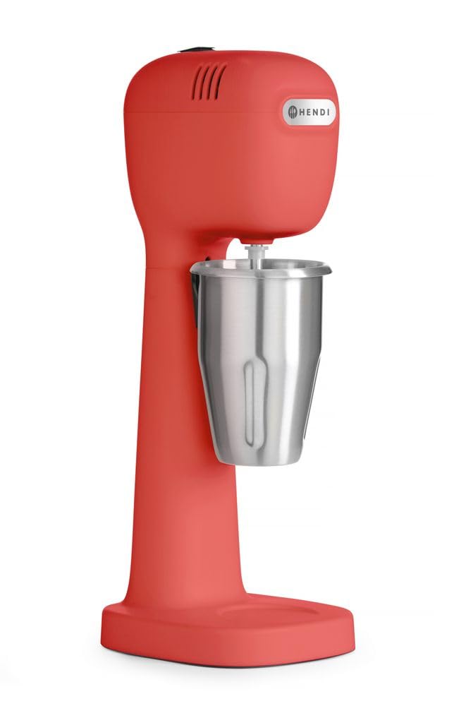 HENDI Melkshake Maker, Incl. 2 mengbekers (roestvrij staal en polycarbonaat) en 4 verwisselbare roerwerken, Drinkmixer, Frappés, Drankmixer, 230V/400W, 170x196x(H)490mm, Karamel