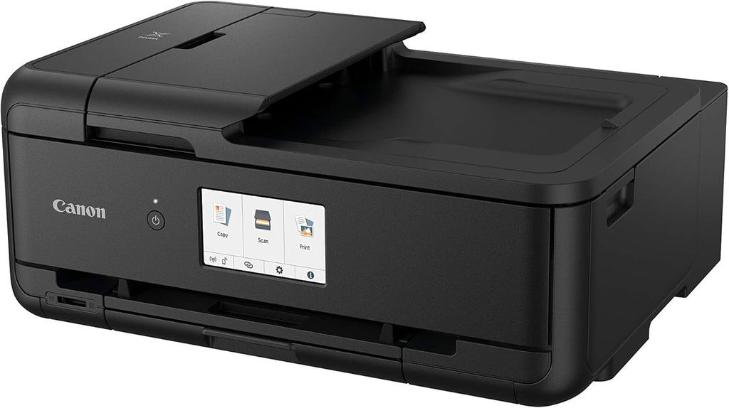 Canon PIXMA TS9550 Printer kleureninktstraal-multifunctioneel apparaat A4 A3 (printer A3, scanner, kopieerapparaat, 5 afzonderlijke inkten, wifi, LAN, print-app, 2 papierladen, dubbelzijdig afdrukken) zwart