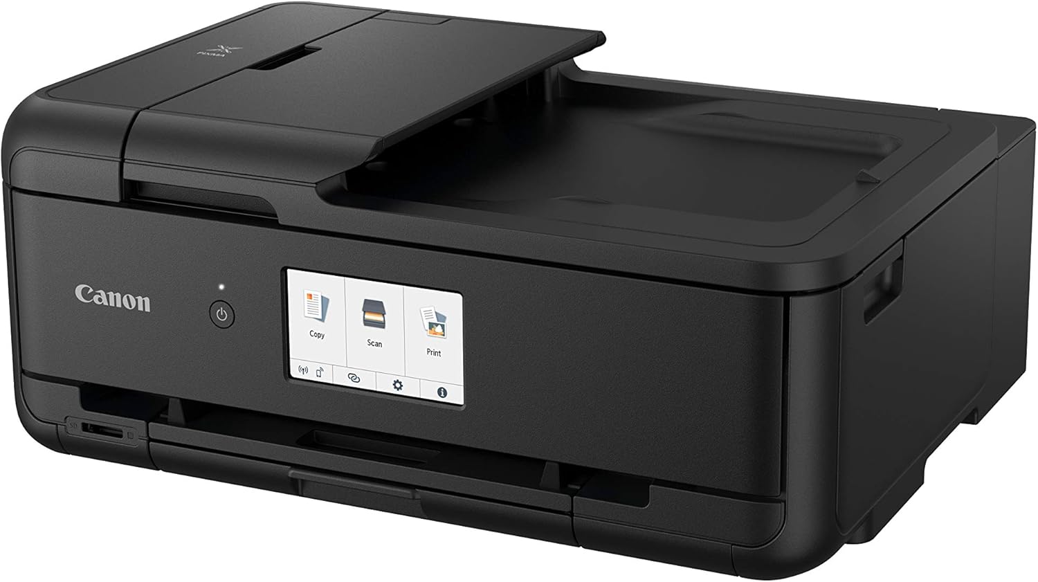 Canon PIXMA TS9550 Printer kleureninktstraal-multifunctioneel apparaat A4 A3 (printer A3, scanner, kopieerapparaat, 5 afzonderlijke inkten, wifi, LAN, print-app, 2 papierladen, dubbelzijdig afdrukken) zwart