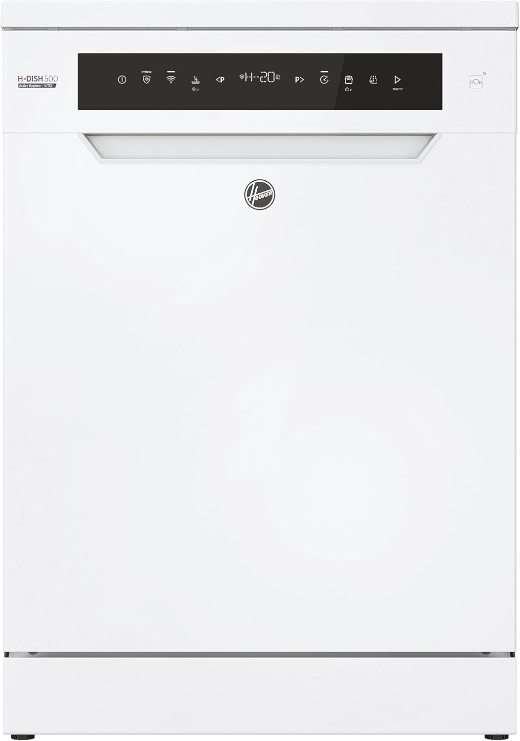 Hoover HF 4C6F0PW Vaatwasser; 14 couverts; Vrijstaand, 60 cm breed; Energieklasse C; Slimme bediening met wifi + bluetooth-technologie