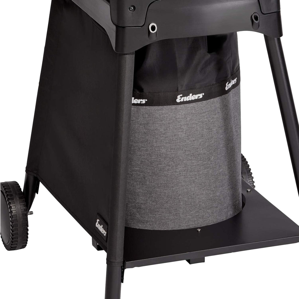 Enders Gasbarbecue Urban II Pro, tafelbarbecue, grill-, kook- en bakfunctie, 2 branders RVS, met grillthermometer, balkon-, campingbarbecue, gegoten aluminium behuizing, gietijzeren rooster, #2062