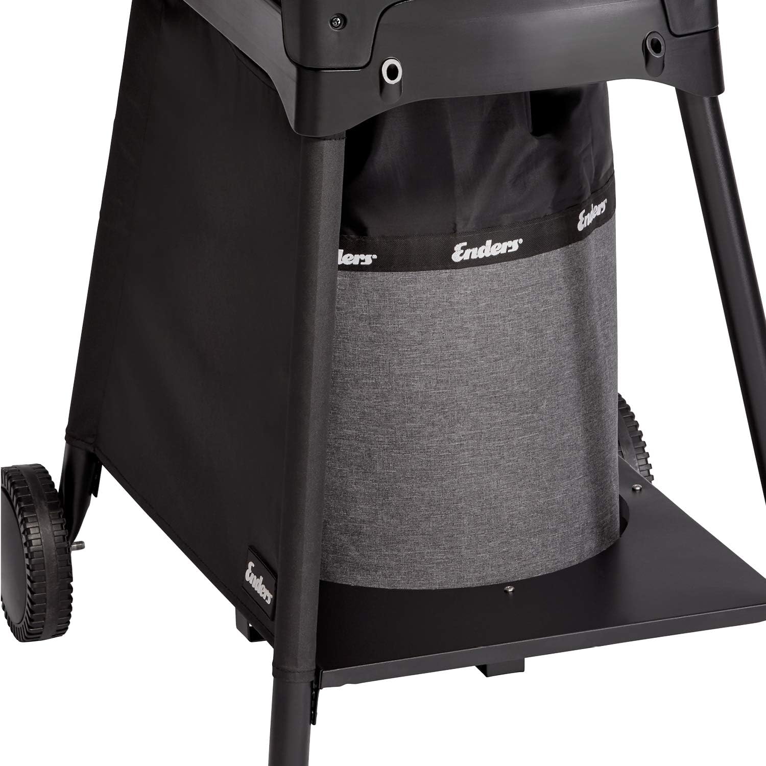 Enders Gasbarbecue Urban II Pro, tafelbarbecue, grill-, kook- en bakfunctie, 2 branders RVS, met grillthermometer, balkon-, campingbarbecue, gegoten aluminium behuizing, gietijzeren rooster, #2062