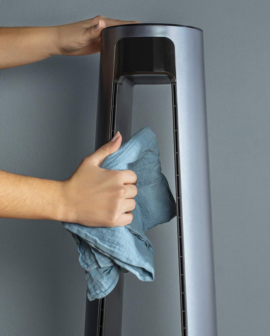 Rowenta QU5062 Eclipse 3-in-1 luchtreiniger | Heteluchtkachel | Ventilator | filtert 99,9% van de deeltjes | voor ruimtes tot 30 m2 | snelle verwarming tot 35°C | automatische dag- en nachtmodus | Zwart/Grijs