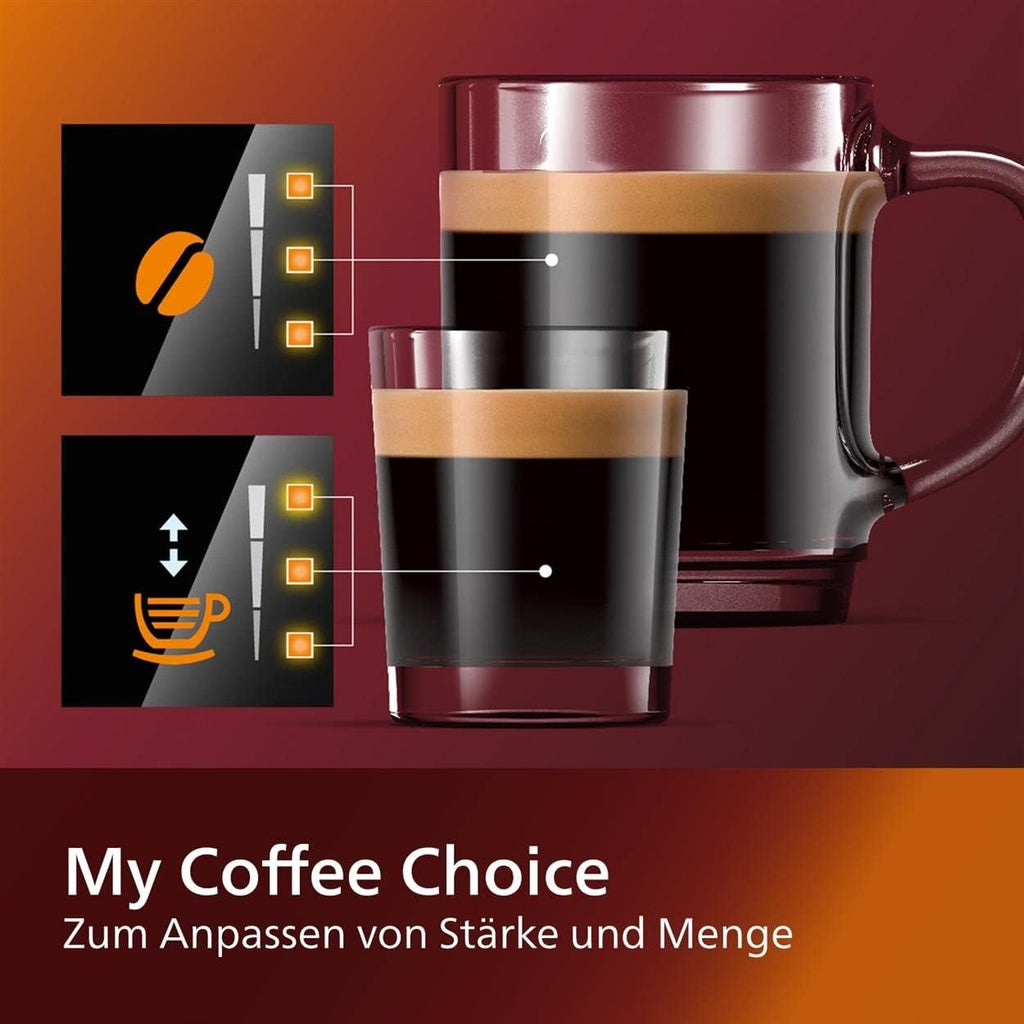 Philips Serie 2200 Espressomachine – Klassieke Melkopschuimer, Intuïtief Touchdisplay, mat Zwart (EP2220/10)