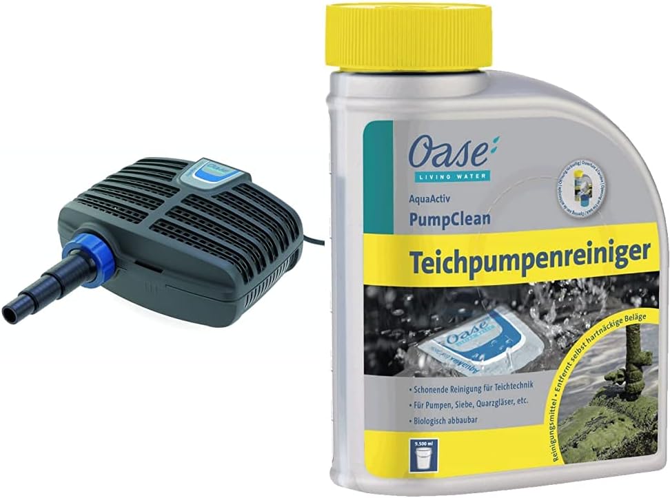 OASE 51096 Filter- en beeklooppomp AquaMax Eco Classic 5500, 5300 l/u pompcapaciteit, energiebesparende beeklooppomp, vijverpomp, filter, pomp, beekloop, donkergrijs