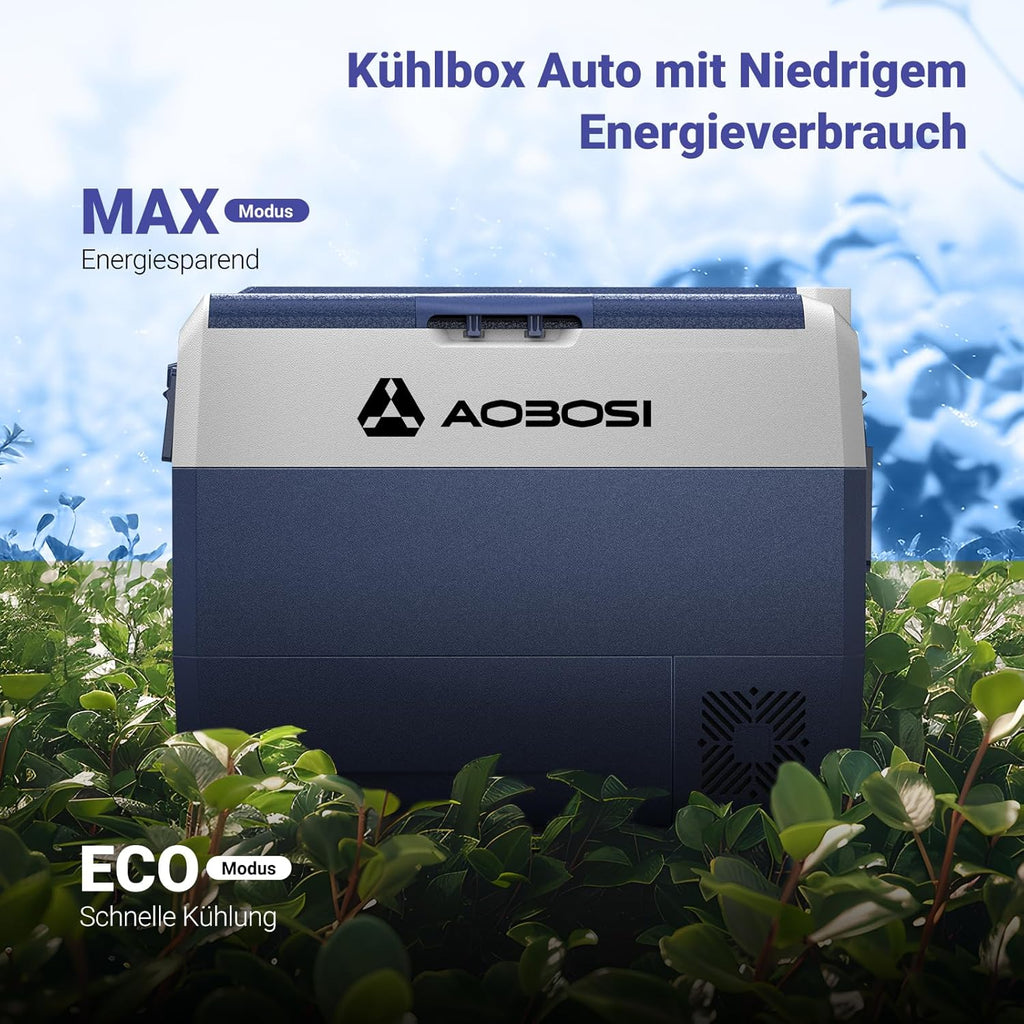 AAOBOSI Compressor Koelbox 36 L, Koelbox Auto met Wifi App Besturing, 12/24 V en 100-240 V Elektrische Koelbox, tot -20 °C voor Auto, Vrachtwagen, Boot, Camper, Camping, Dubbele Zone