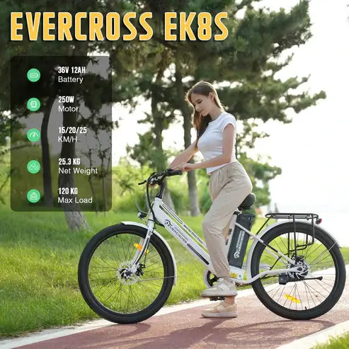 Evercross EK8S E-Bike – 250W, 26-inch, 12Ah accu, tot 90 km bereik