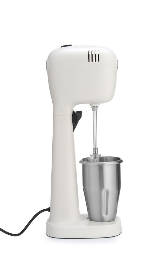 HENDI Melkshake Maker, Incl. 2 mengbekers (roestvrij staal en polycarbonaat) en 4 verwisselbare roerwerken, Drinkmixer, Frappés, Drankmixer, 230V/400W, 170x196x(H)490mm, Karamel