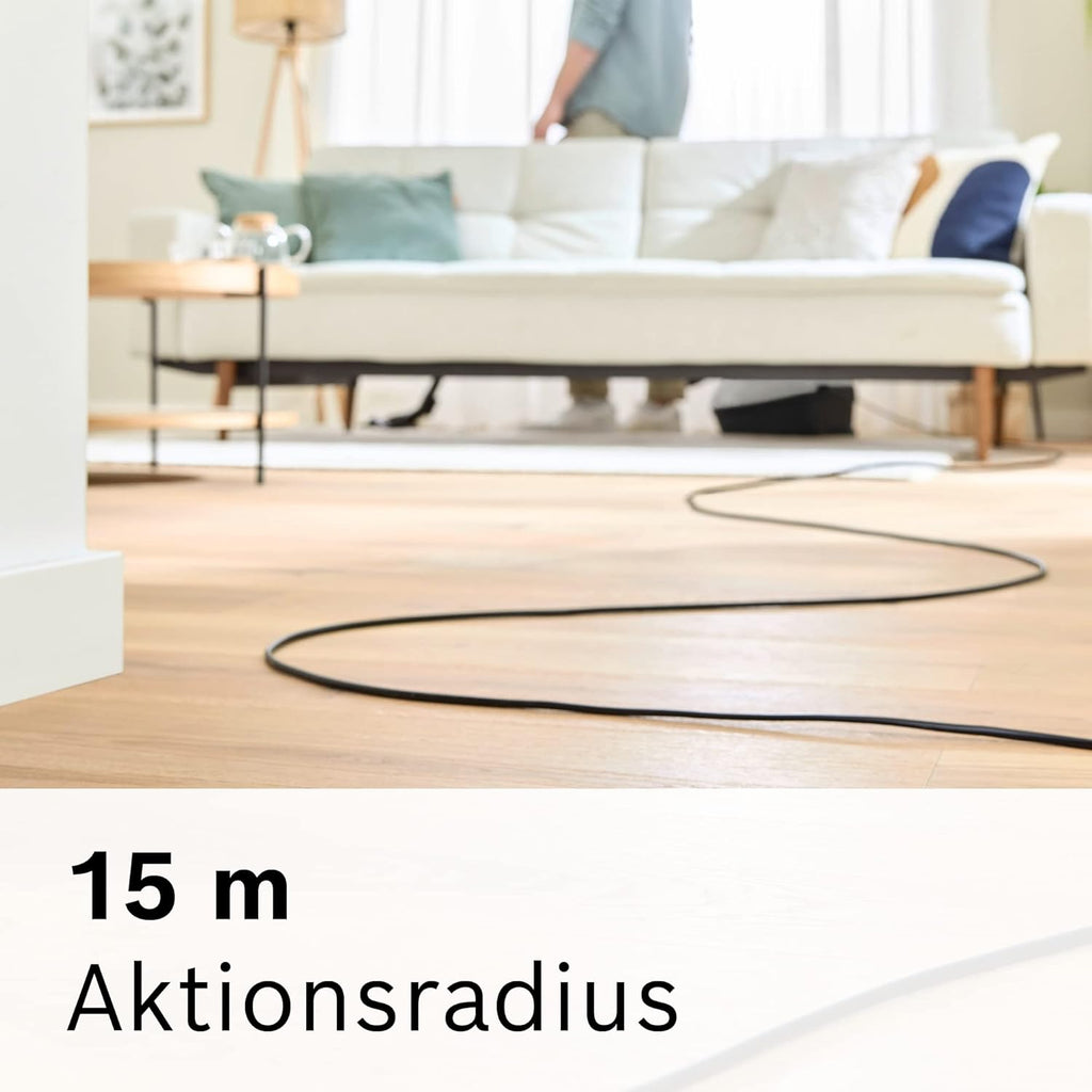 Bosch Stofzuiger met zak Serie 8 BGB75X494, sledestofzuiger, ideaal voor mensen met allergieën, hygiënefilter, vloermondstuk voor parket, tapijt, tegels, lange kabel, stil, 650 W, blauw