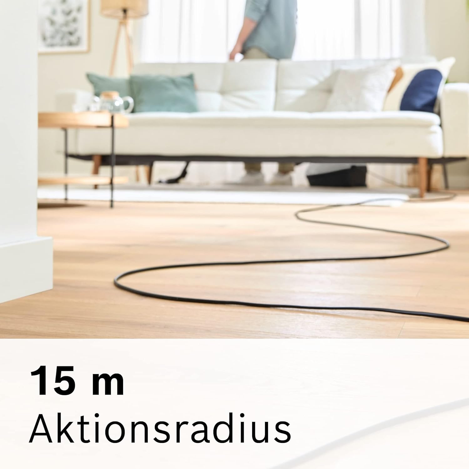Bosch Stofzuiger met zak Serie 8 BGB75X494, sledestofzuiger, ideaal voor mensen met allergieën, hygiënefilter, vloermondstuk voor parket, tapijt, tegels, lange kabel, stil, 650 W, blauw