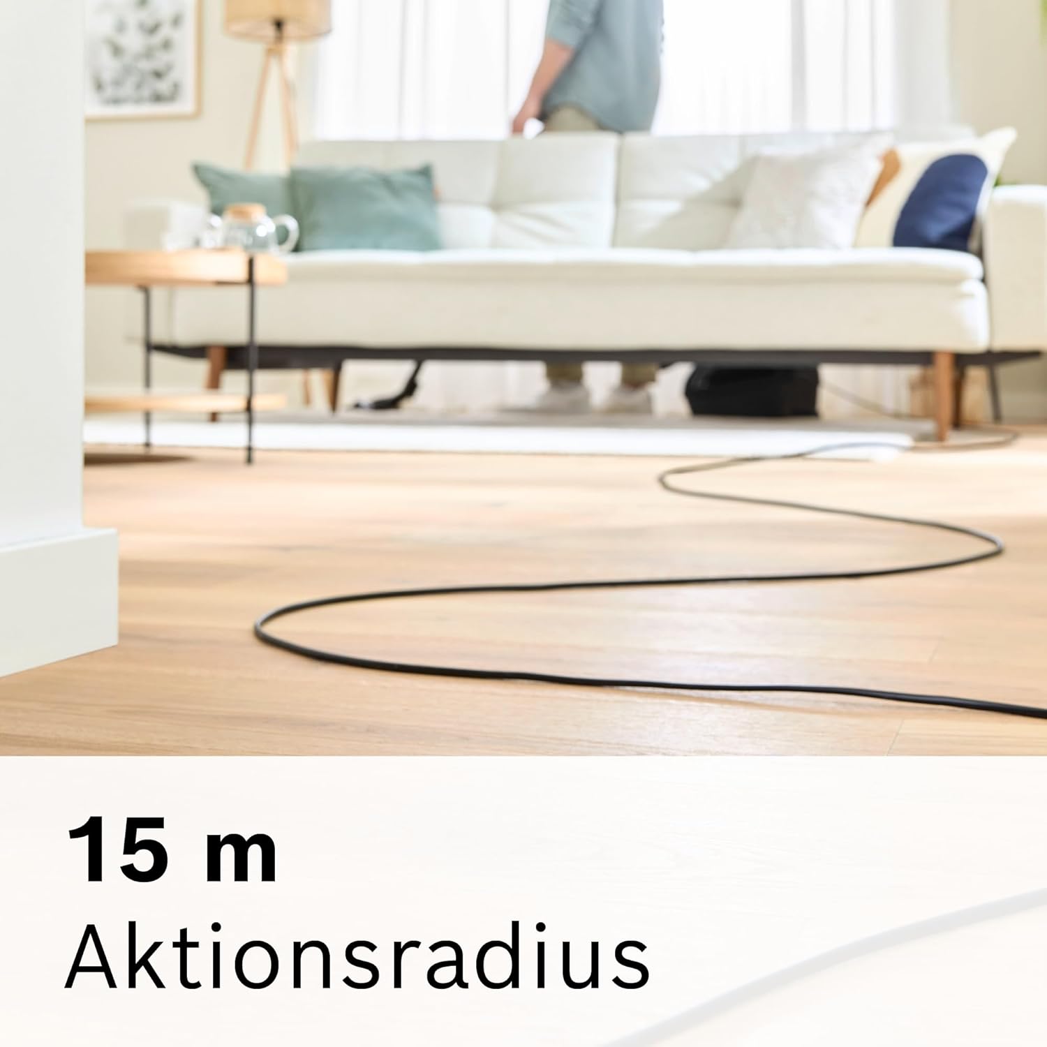 Bosch Stofzuiger met zak Serie 8 BGB75X494, sledestofzuiger, ideaal voor mensen met allergieën, hygiënefilter, vloermondstuk voor parket, tapijt, tegels, lange kabel, stil, 650 W, blauw