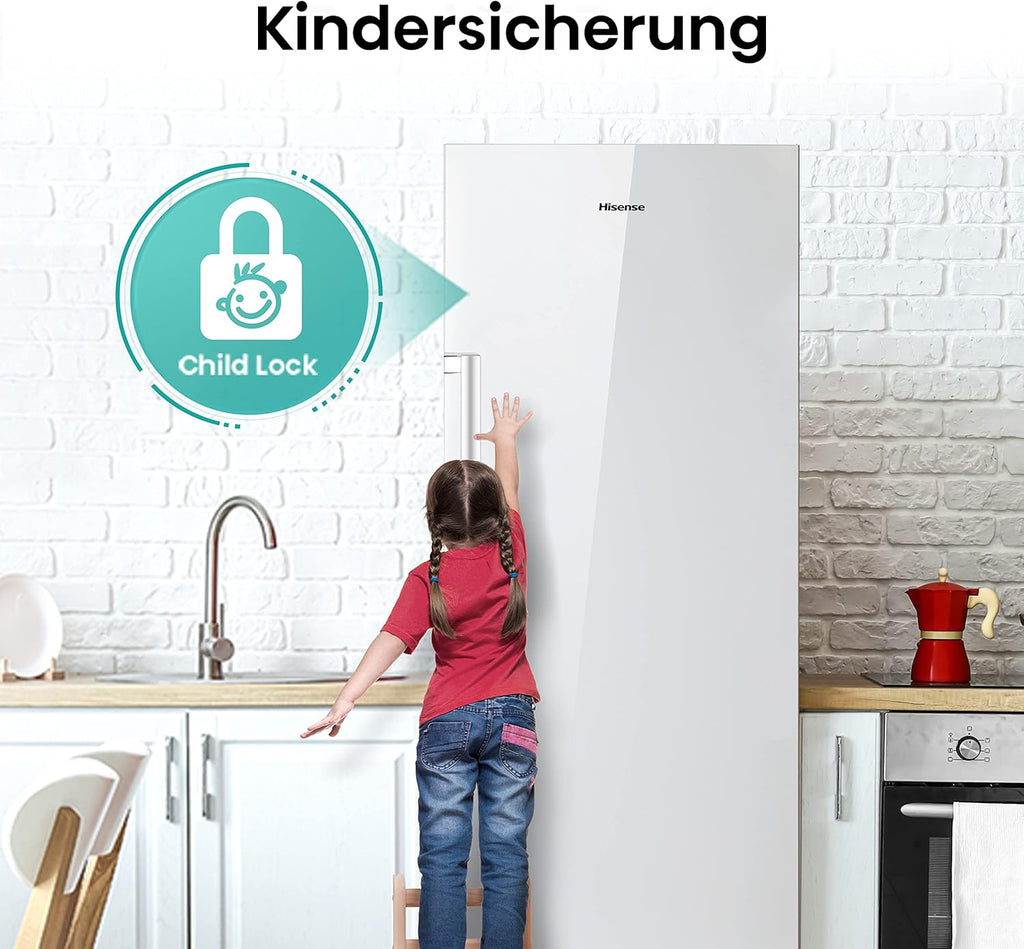 Hisense FV191N4AW2 Vriezer/ TotalNoFrost/ SuperFreeze/ Deuralarm/ Multiflow 360°/ BigBox/ 143,4 cm/ Vriesgedeelte 147 l/ 41 dB/ 205 kWh/Wit