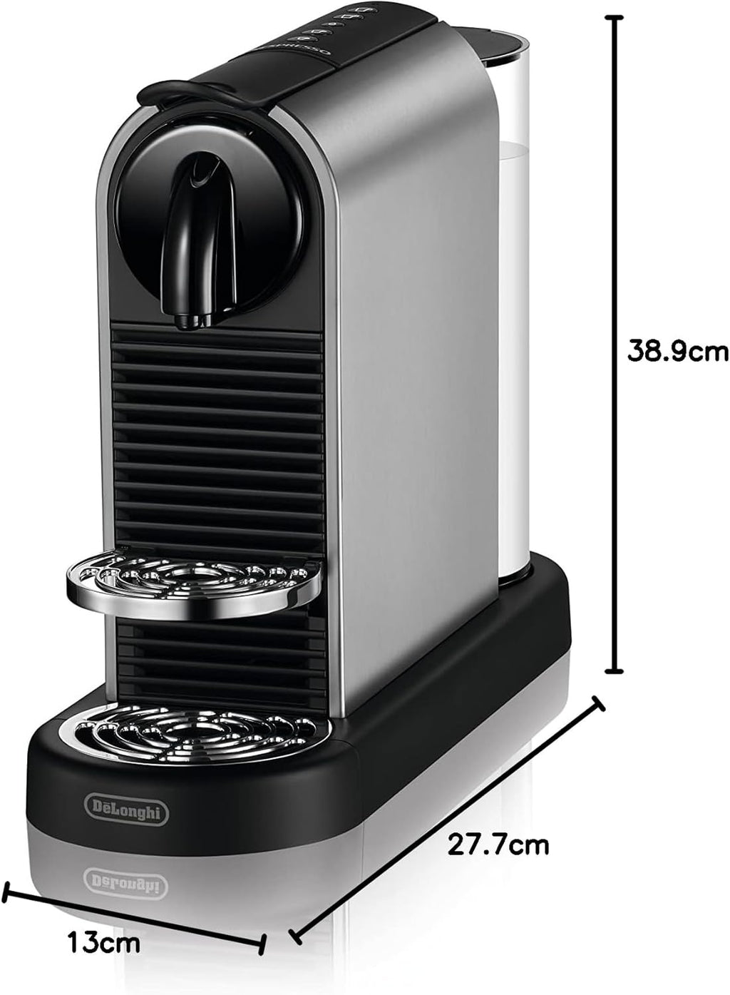 Nespresso De'Longhi EN267.BAE Citiz koffiezetapparaat met melkopschuimer, energiebesparende functie, 1710W, 1 liter, 37.2 x 21.8 x 27.7 cm, zwart