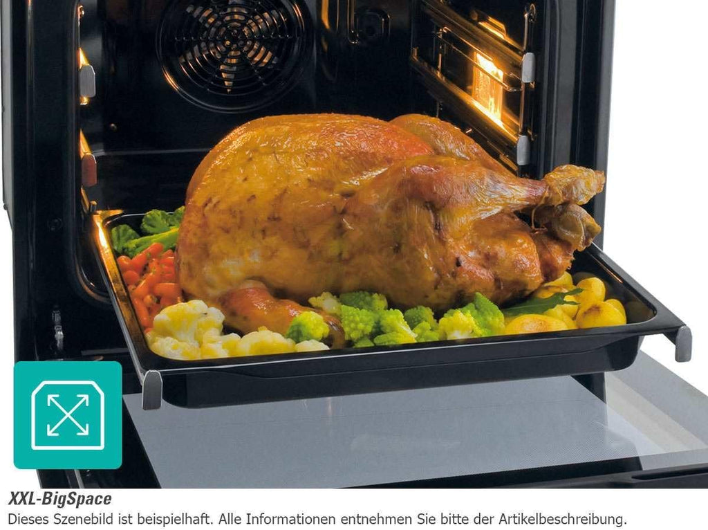 Gorenje 738971 Inbouw Ovenset OptiBake Black Steam Pyro Set / 77L / Hetelucht/Pyrolyse/ExtraSteam/GentleClose/AirFry/Pizzamode 300°C/PerfectGrill/Inductiekookplaat met BridgeZone/zwart