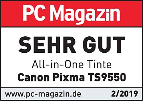 Canon PIXMA TS9550 Printer kleureninktstraal-multifunctioneel apparaat A4 A3 (printer A3, scanner, kopieerapparaat, 5 afzonderlijke inkten, wifi, LAN, print-app, 2 papierladen, dubbelzijdig afdrukken) zwart