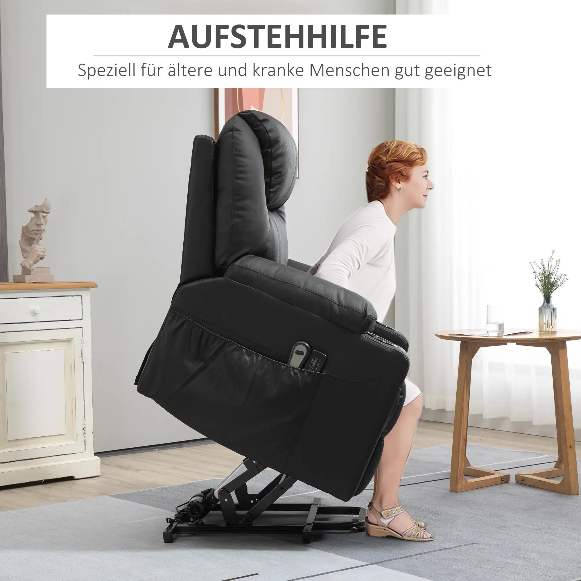 HOMCOM Sta-op stoel elektrisch Massage Ligfunctie
