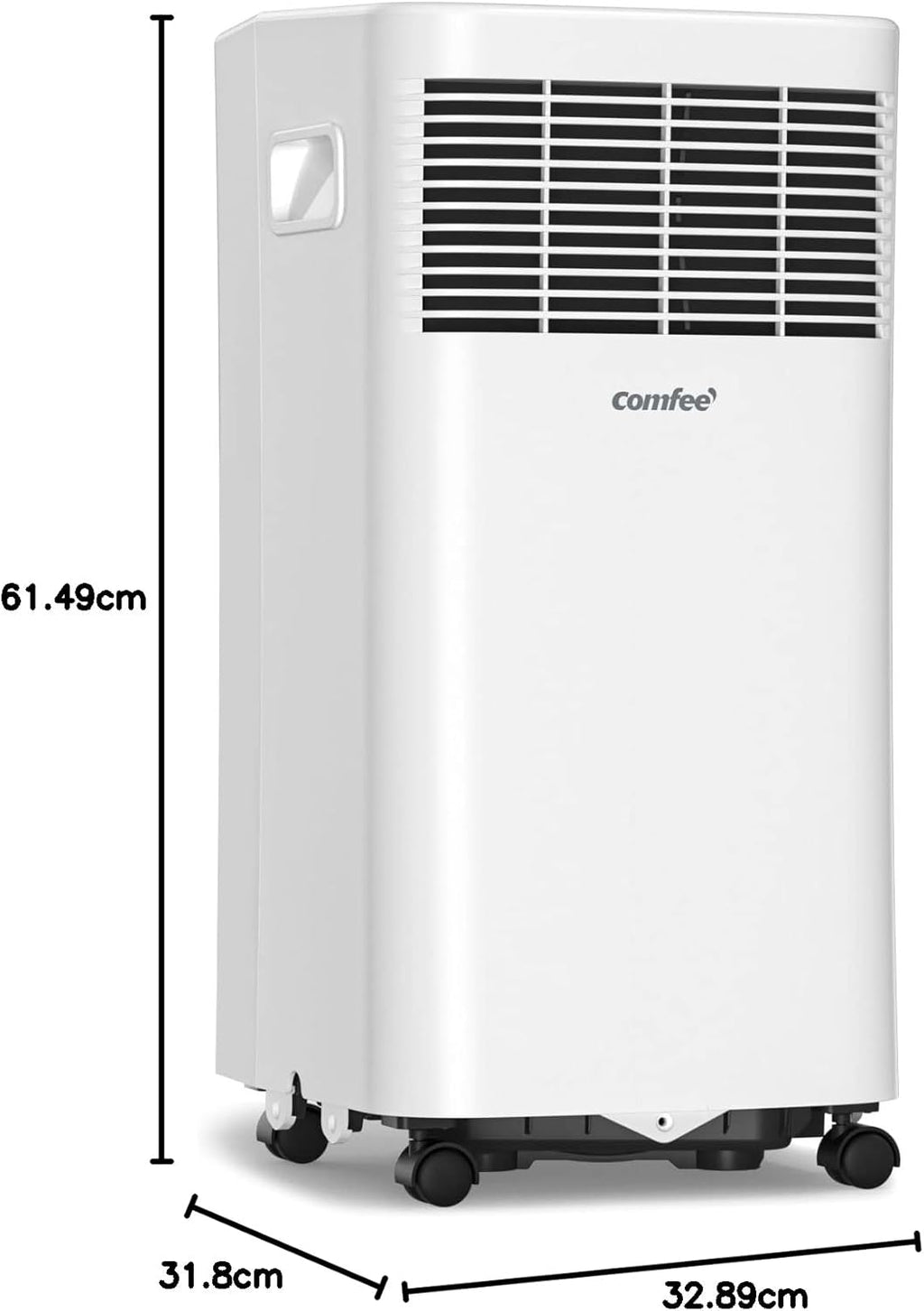 Comfee Mobiele Airco MPPH-09CRN7, 9000 BTU 2,6kW, Koelen&Ventileren&Ontvochtigen, Ruimtegrootte tot 88m³(33㎡), Mobiele Airconditioner met Afvoerslang