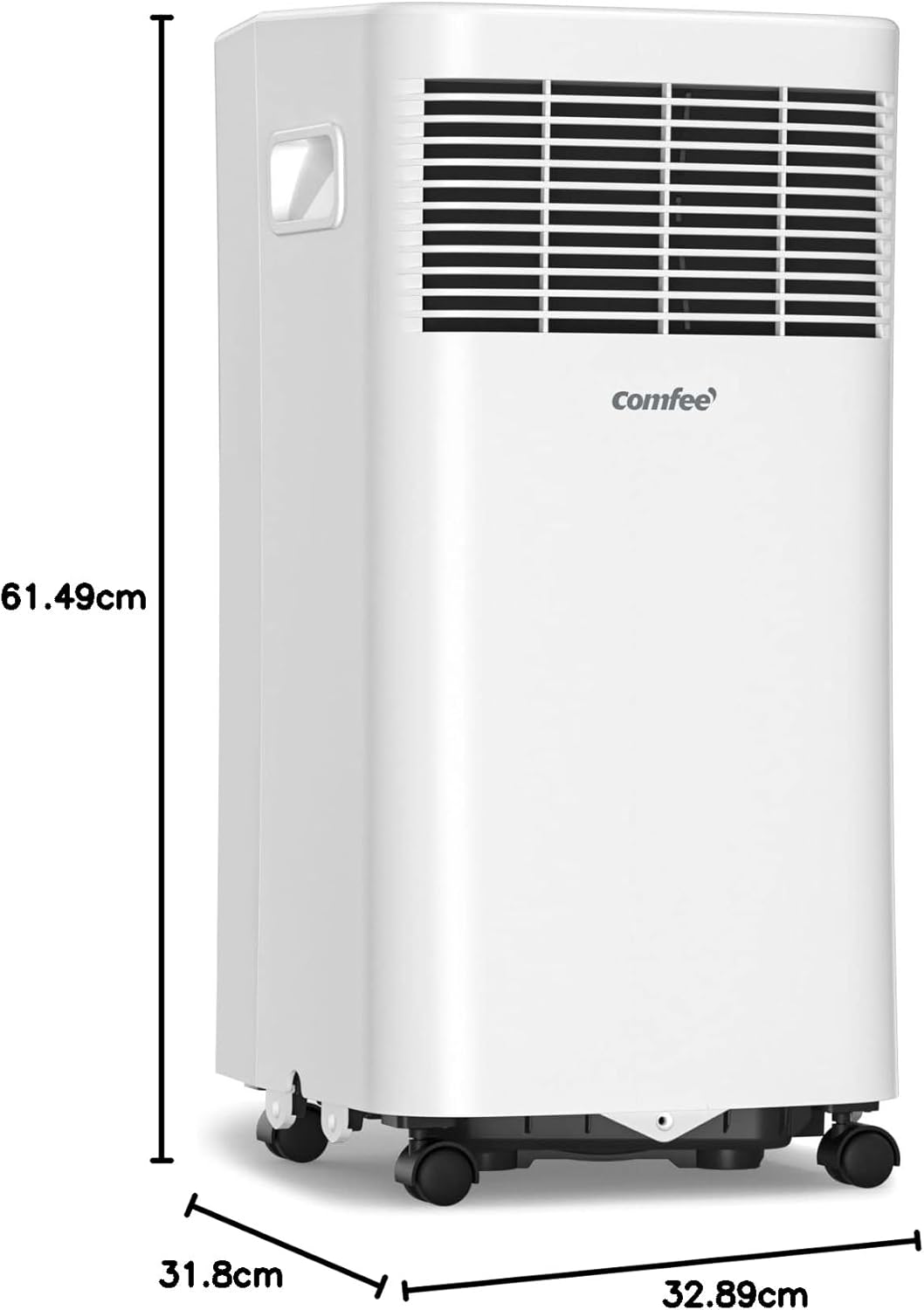 Comfee Mobiele Airco MPPH-09CRN7, 9000 BTU 2,6kW, Koelen&Ventileren&Ontvochtigen, Ruimtegrootte tot 88m³(33㎡), Mobiele Airconditioner met Afvoerslang