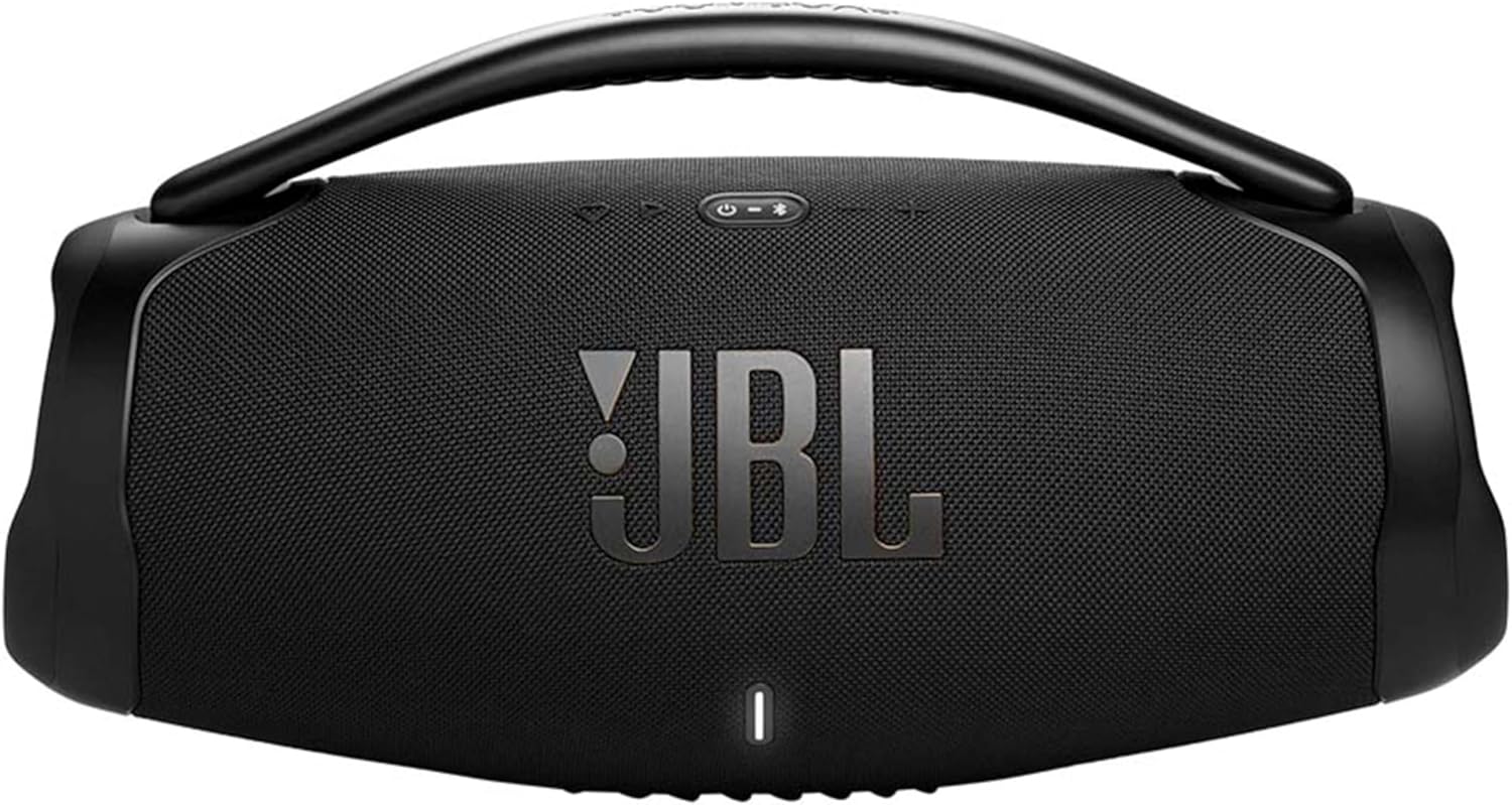 JBL Boombox 3 Wifi – Draadloze speaker met Bluetooth en wifi – Compatibel met de JBL One app – 24 uur afspeeltijd – Water- en stofdicht – Geïntegreerde powerbank – Zwart