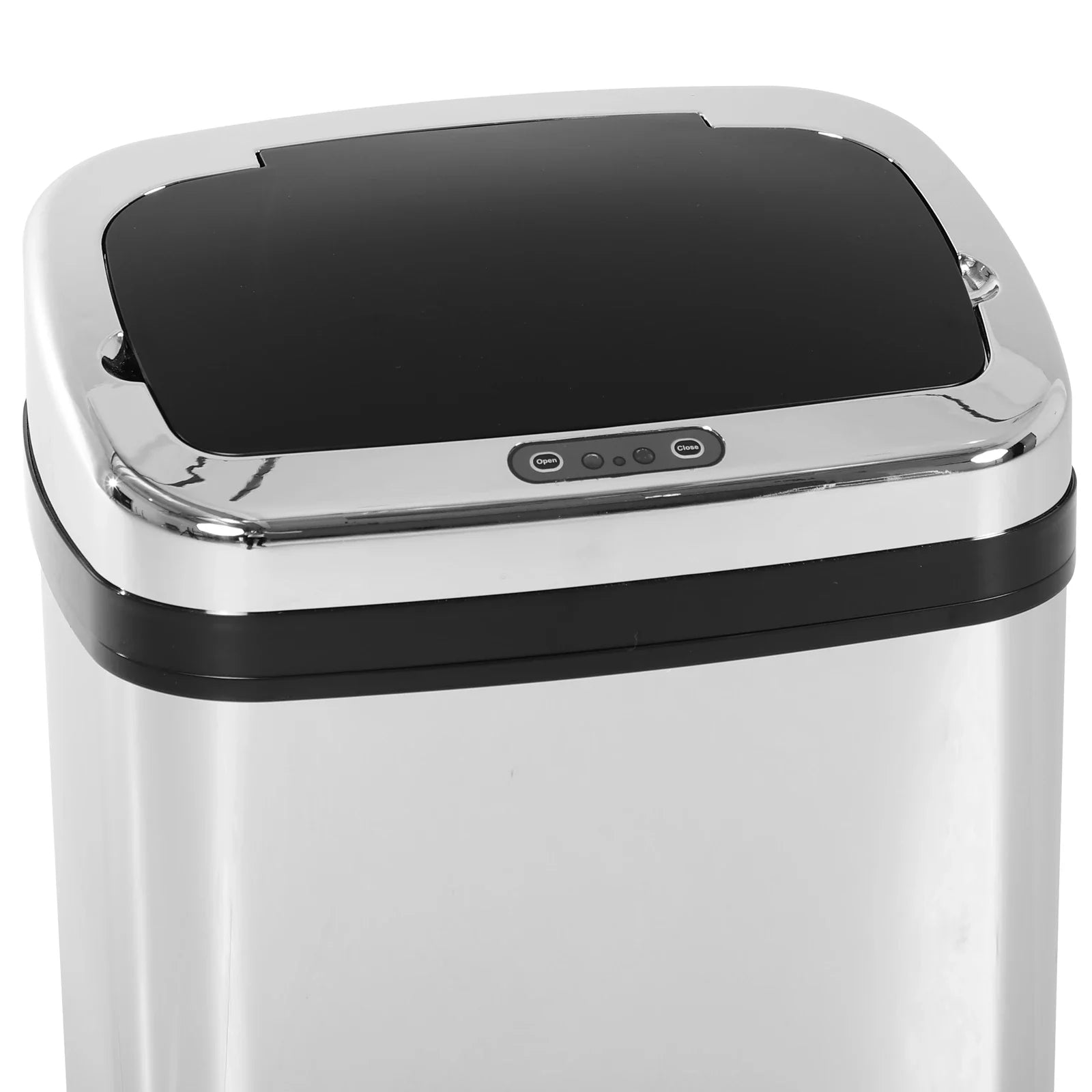 HOMCOM Automatische afvalemmer met sensor, roestvrij staal