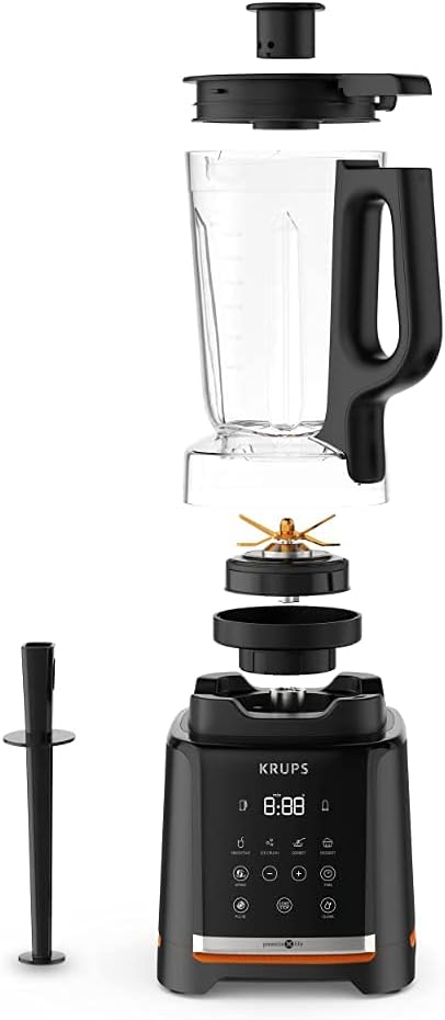 Krups Highspeed-blender InfinyMix KB9158 | 1600 W | 5 automatische programma's + handmatige instelling | Tritan-kan | incl. receptenboekje | Smoothies, shakes, crushed ice | Zwart