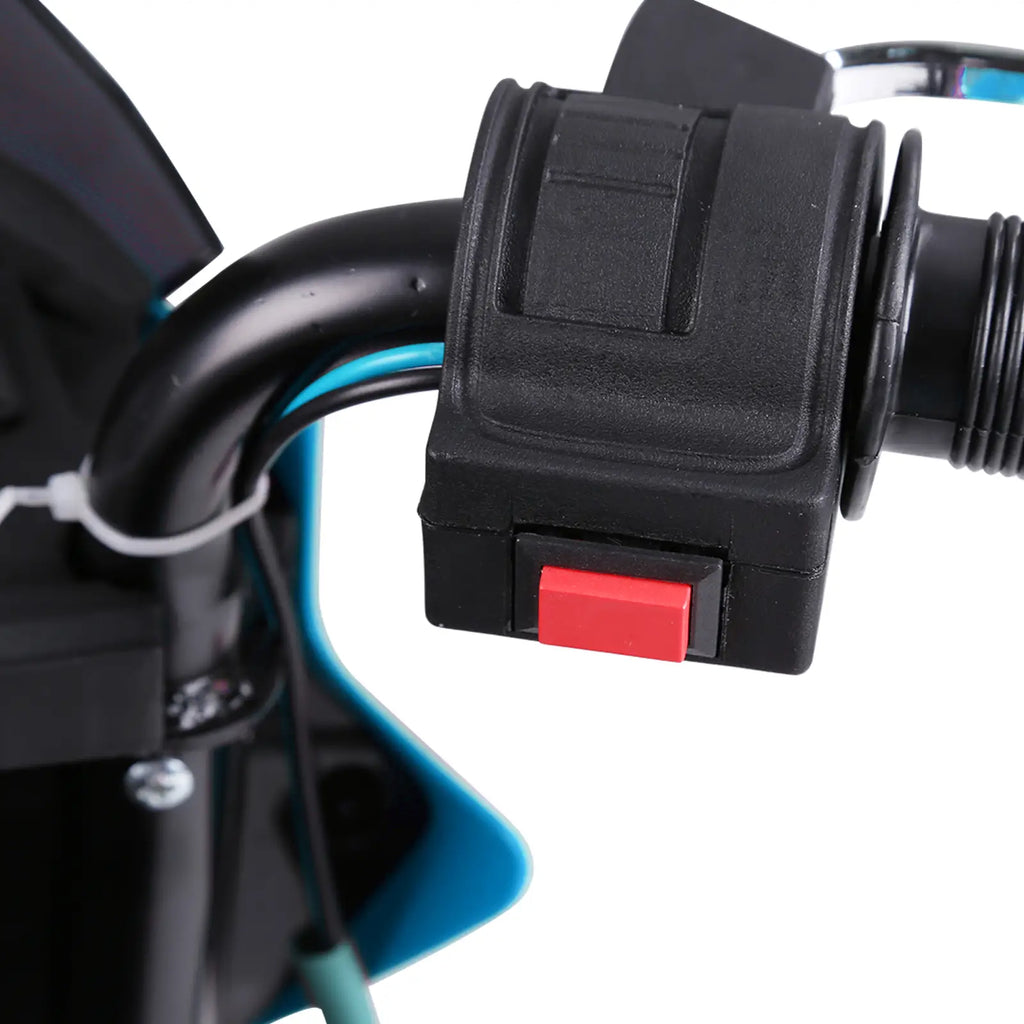 HOMCOM Kindermotorfiets Elektrisch voertuig met licht, muziek en zijwieltjes Blauw