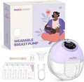 Nuliie Elektrische Borstkolf Draagbare S32, Handsfree Elektrische Borstkolf 4 Modi 9 Niveaus met 18/21/24 mm comfortabele flens, discreet, met reserveonderdelen inbegrepen (2 stuks, wit)