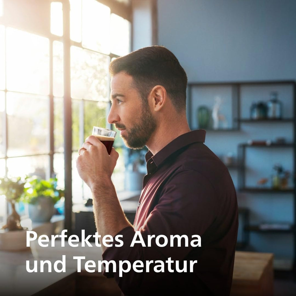 Philips Serie 5400 Kaffeevollautomat - Genießen Sie 12 Getränke, schnell reinigendes LatteGo, intuitives TFT-Display, anpassbare Kaffeeeinstellungen, erstklassiges Küchendesign (EP5441/50)