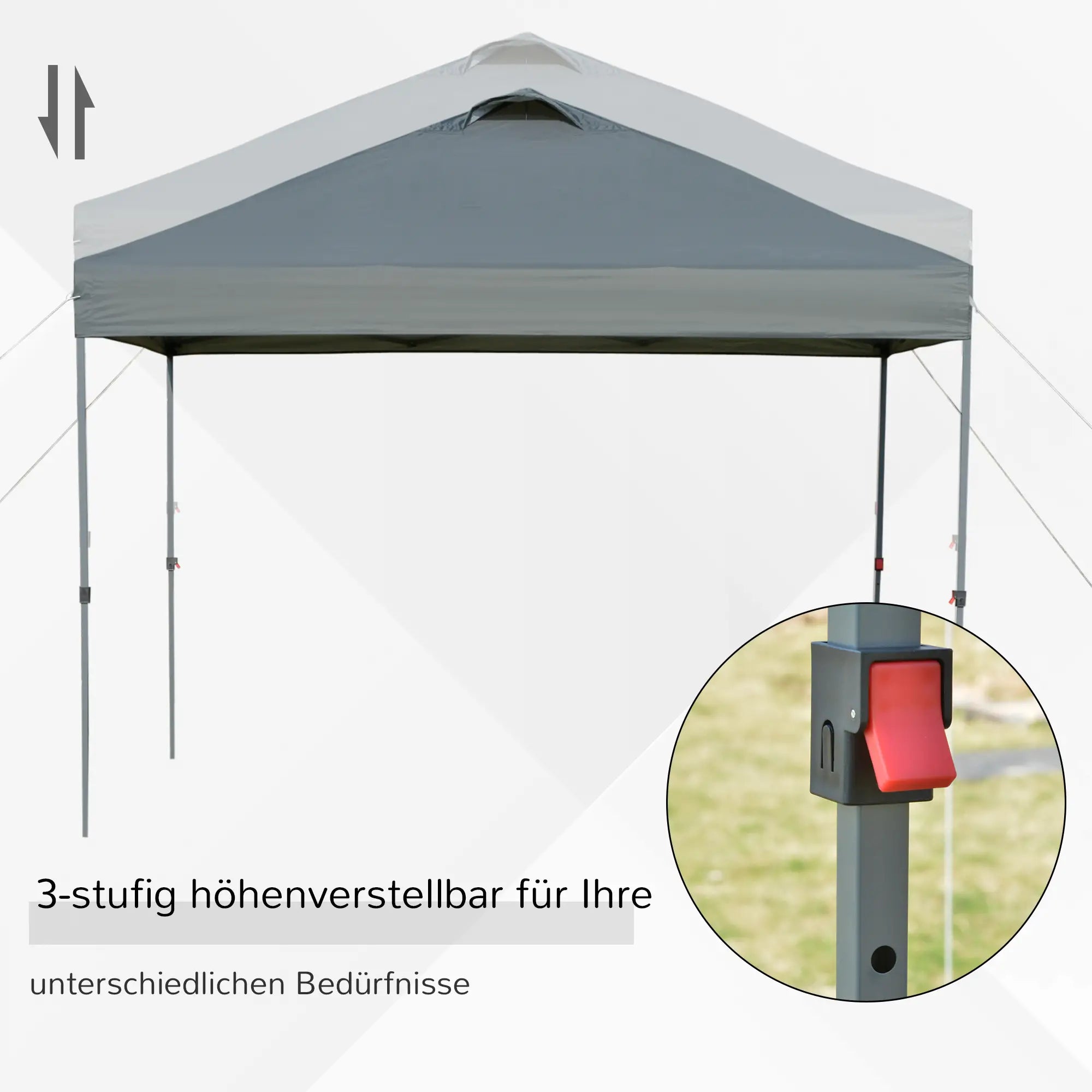 Outsunny Paviljoen 3x3 m waterdicht & opvouwbaar