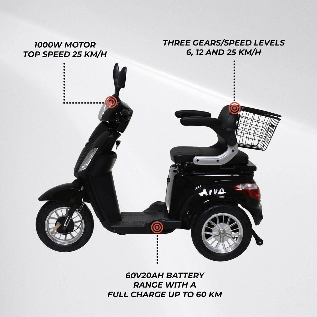 Arvo seniorenscooter P300 zwart
