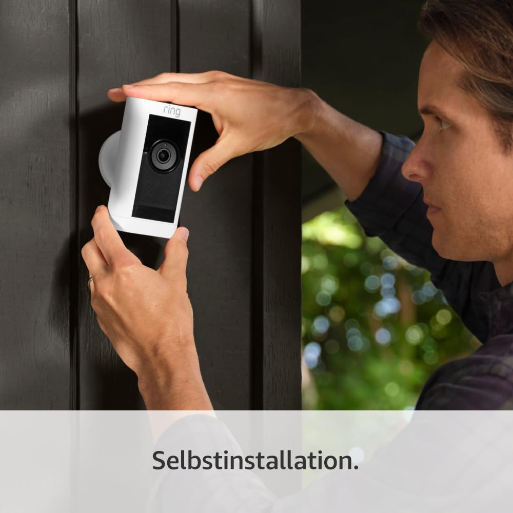 Ring Buitencamera Pro Solar (Stick Up Cam Pro) | Buitenbeveiligingscamera op zonne-energie met 1080p-HDR-video, wifi, 3D-bewegingsdetectie, compatibel met Alexa | 2 beveiligingscamera's