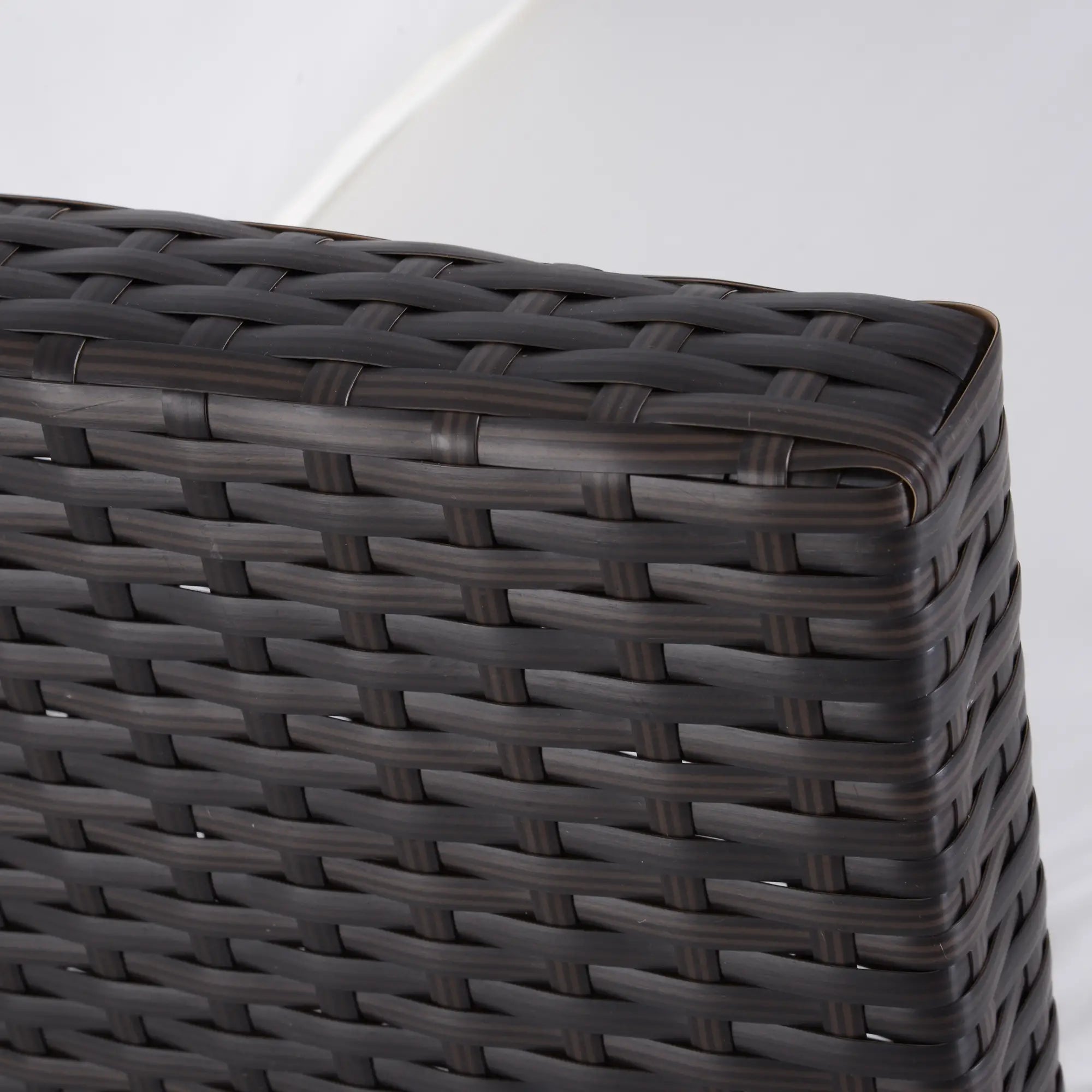 Outsunny polyrattan tuinset 3-delig met poef kussens outdoor