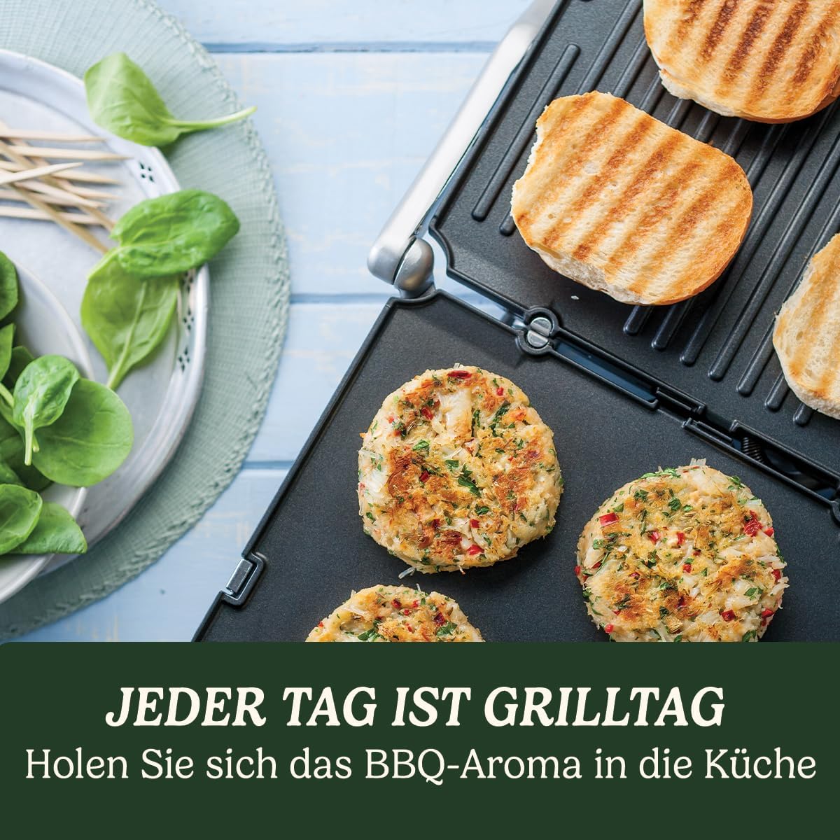 Cuisinart Hot Plate Entertaining Grill & Griddle | XL Elektrische Plancha Grill, Teppanyaki Grillplaat voor thuis | Afneembare plaat met antiaanbaklaag, 2-zone temperatuurregeling tot 260°C