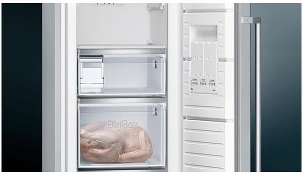 Siemens GS54NAWCV iQ500 vriezer, 176 x 70 cm, 327 L, noFrost nooit meer ontdooien, bigBox ruimte voor grote diepvriesproducten, varioZone flexibele glasplateaus en laden, wit