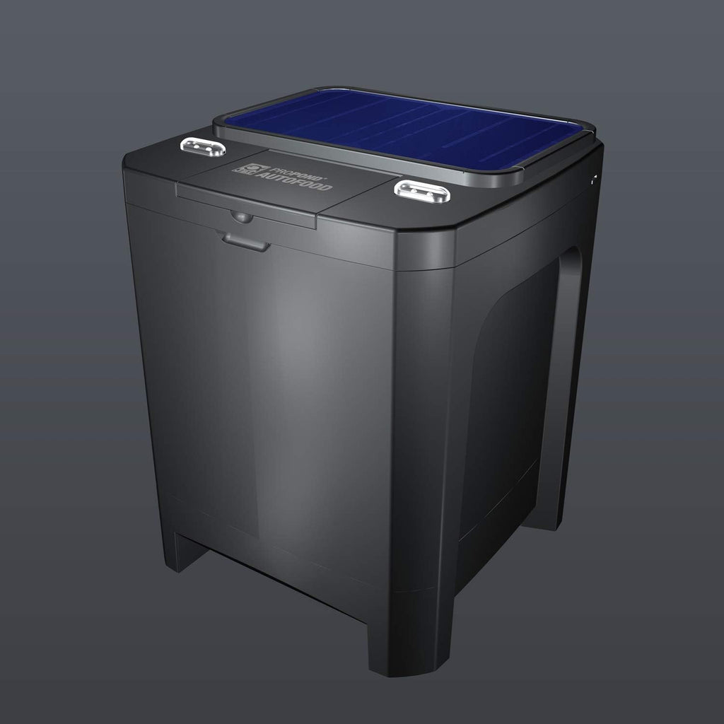 JBL Voederautomaat voor Koi en andere vijvervissen, PROPOND AUTOFOOD, Weerbestendig, Zonne-energie, 37,5 x 37,5 x 46,2 cm, zwart