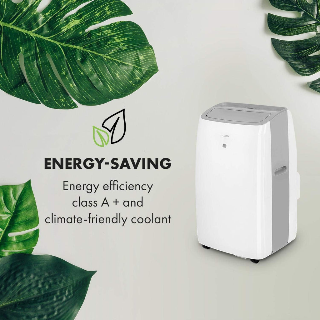 Klarstein Mobiele Airconditioner met Afvoerslang, 4-in-1 Airco, Ventilator, Luchtontvochtiger & Nachtmodus, Kleine & Draagbare Airco voor Thuis & Kantoor, Laag Verbruik, 14000BTU