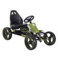 HOMCOM Kinder Go-kart Trapauto Legerdesign Handrem Verstelbaar