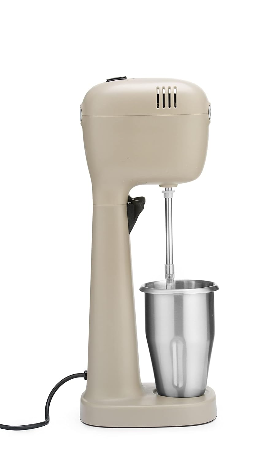 HENDI Melkshake Maker, Incl. 2 mengbekers (roestvrij staal en polycarbonaat) en 4 verwisselbare roerwerken, Drinkmixer, Frappés, Drankmixer, 230V/400W, 170x196x(H)490mm, Karamel