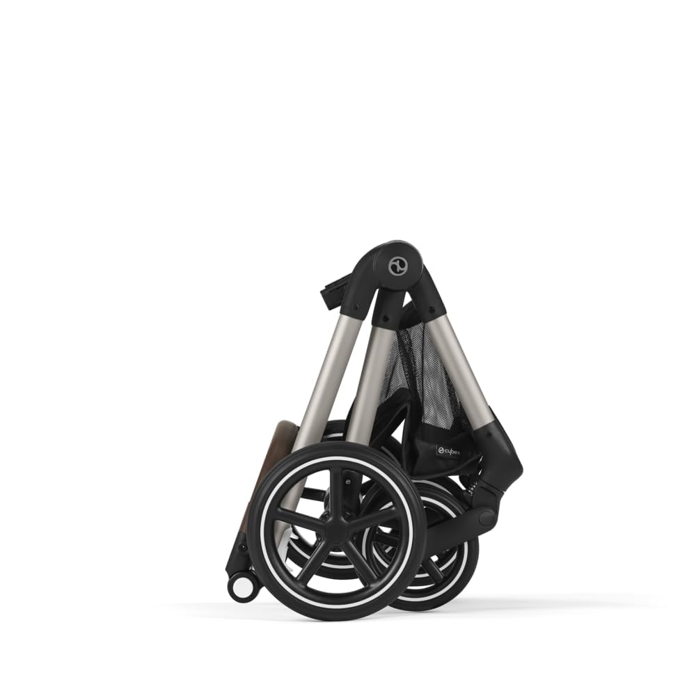 CYBEX Gold Kinderwagen EOS Lux 2-in-1 met Aton B2 i-Size autostoel en autostoeladapters, reissysteem, vanaf de geboorte tot 22 kg (ca. 4 jaar), Moon Black (Zwart)