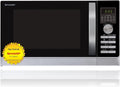 Sharp R843INW 4-in-1 magnetron met hetelucht, grill en convectie/ 25 L/ 800 W/ 1000 W infraroodgrill/ 2500 convectie/ 10 automatische programma's/ pizzaprogramma/ metalen draaiplateau (30 cm)/ zilver