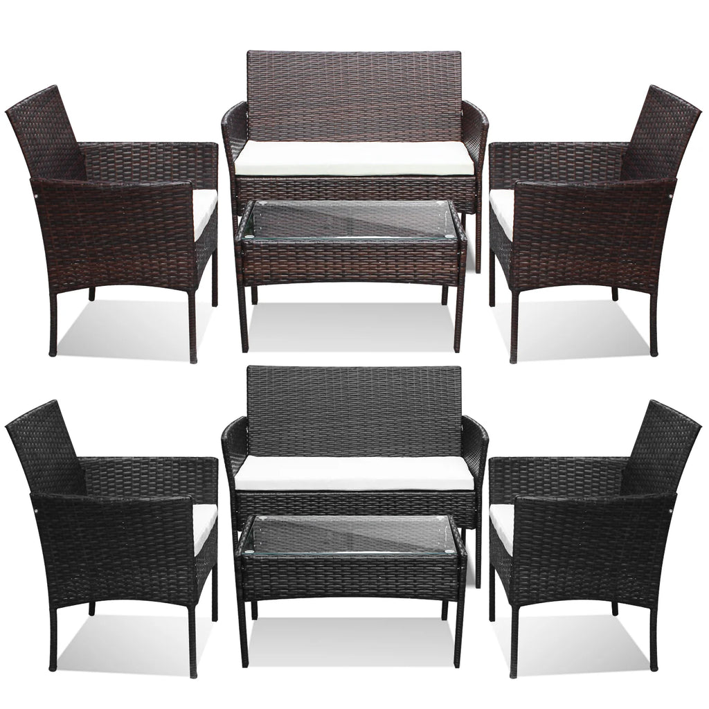 Sonnewelt Polyrattan Loungeset Tuinmeubelset