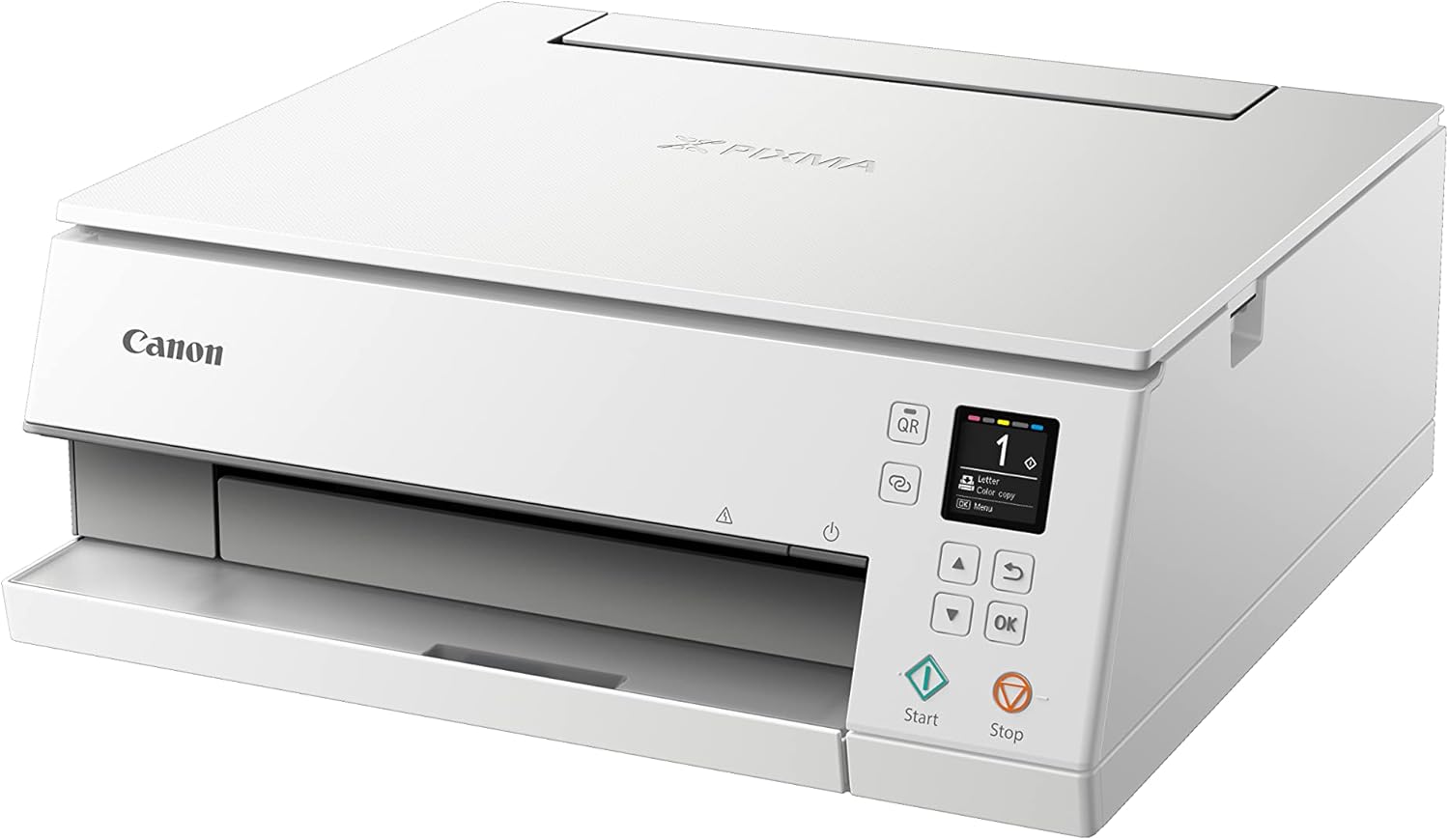Canon PIXMA TS6350a printer, kleureninkjet multifunctioneel apparaat DIN A4 (fotoprinter, scanner, kopieerapparaat, OLED, 4.800x1.200 dpi, USB, WLAN, 5 afzonderlijke inkten, dubbelzijdig afdrukken, 2 papierladen), zwart