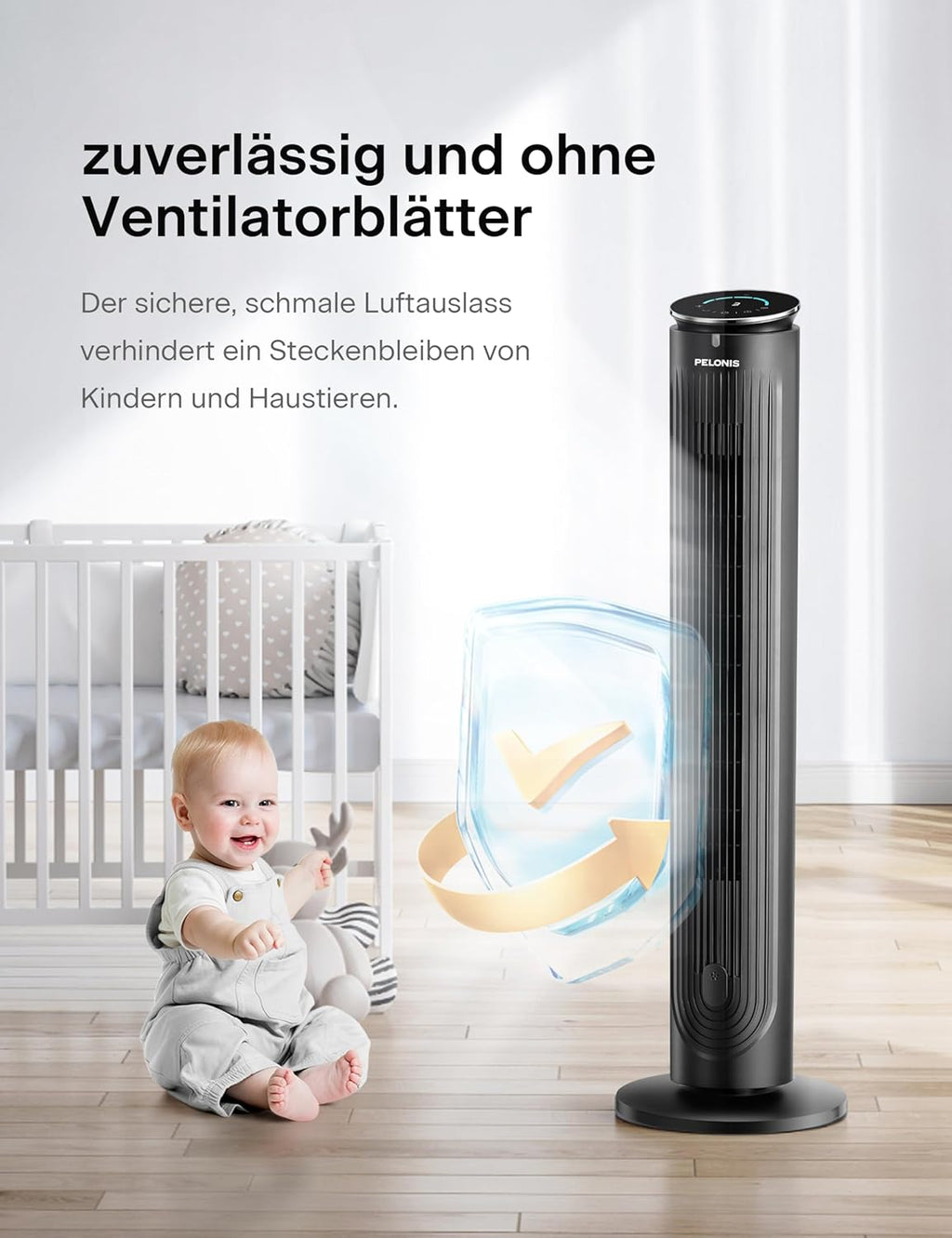 PELONIS Luchtkoeler met waterkoeling, Mobiele airconditioning, 5L Ventilator met waterkoeling, Luchtbevochtiger met afstandsbediening, 355m³/u Airconditioner zonder afvoerslang